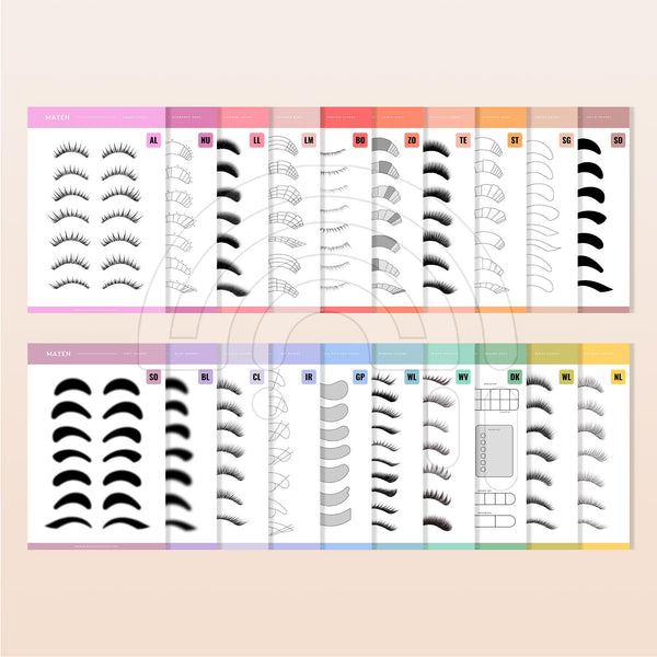 20 Piece Collection - Digital Lash Maps + Design Presets