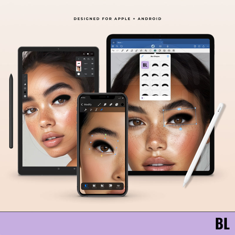Blur Shapes - Digital Lash Maps