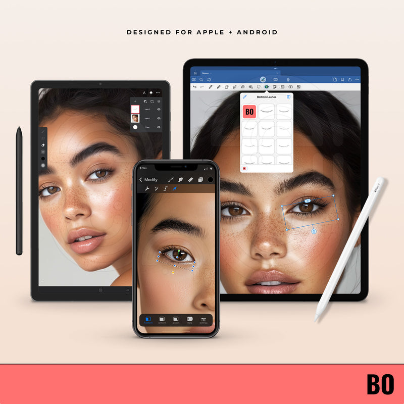 Bottom Lashes - Digital Lash Maps - Design Presets