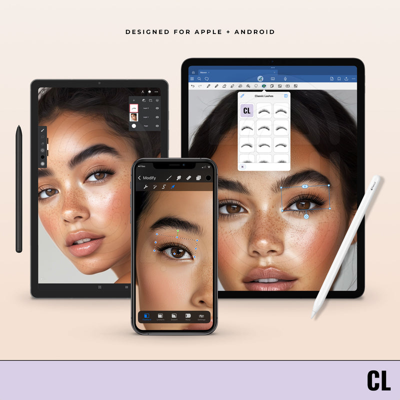 Classic Lashes - Digital Lash Maps - Design Presets