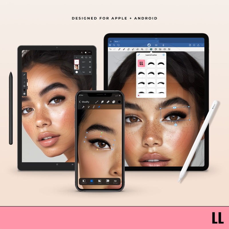 Layered Lashes - Digital Lash Maps - Design Presets
