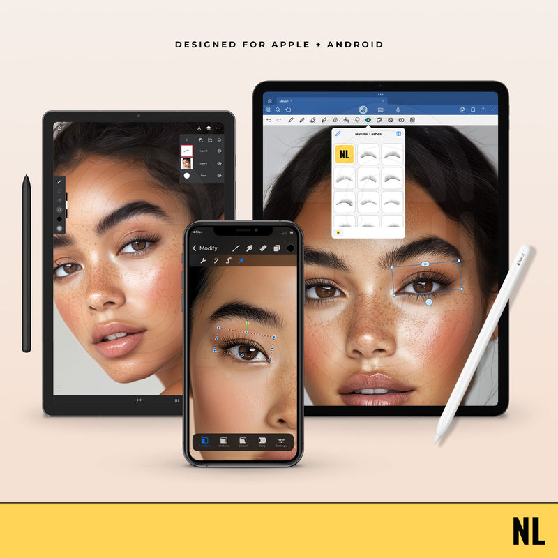Natural Lashes - Digital Lash Maps - Design Presets