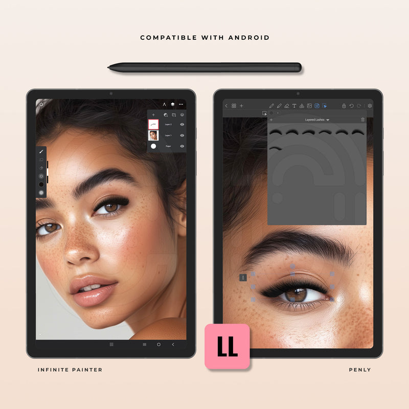 Layered Lashes - Digital Lash Maps - Design Presets