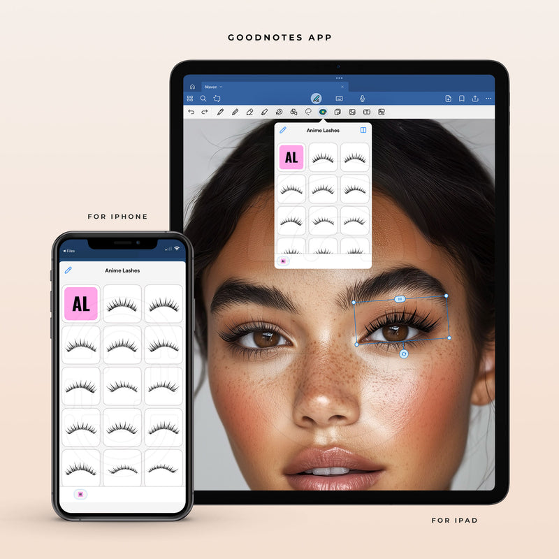 Anime Lashes - Digital Lash Maps - Design Presets