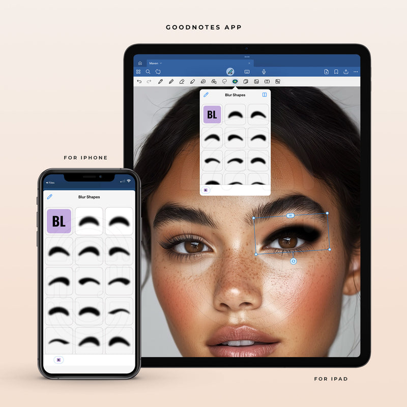 Blur Shapes - Digital Lash Maps