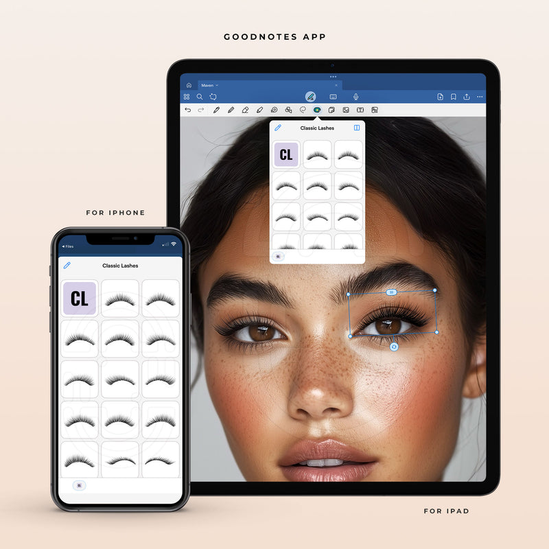Classic Lashes - Digital Lash Maps - Design Presets