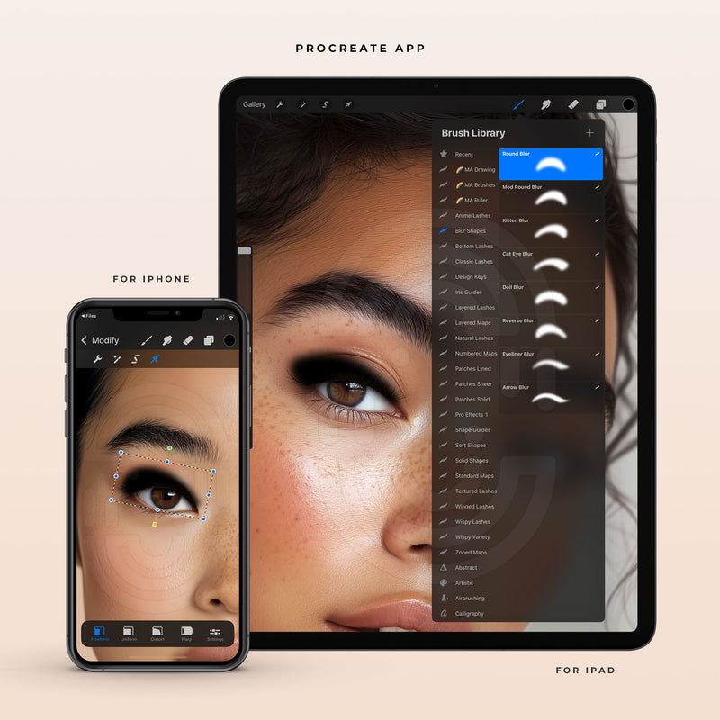 Blur Shapes - Digital Lash Maps