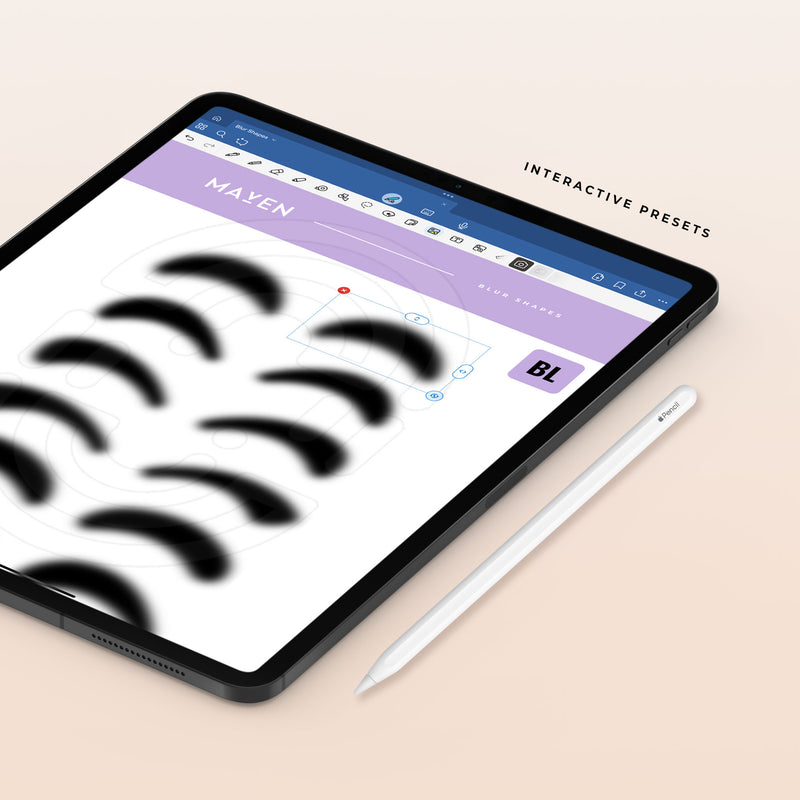 Blur Shapes - Digital Lash Maps