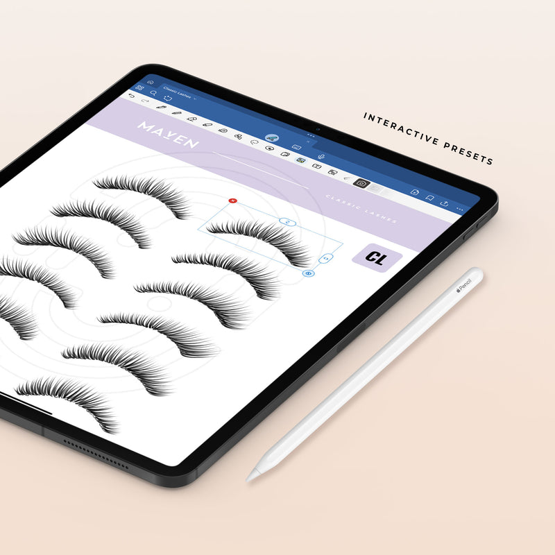Classic Lashes - Digital Lash Maps - Design Presets