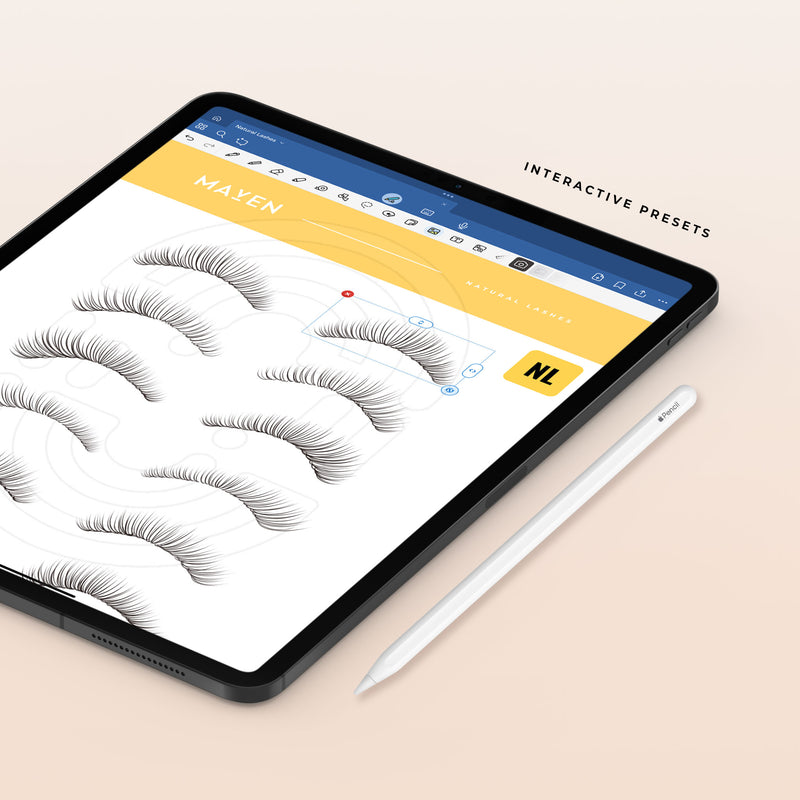 Natural Lashes - Digital Lash Maps - Design Presets
