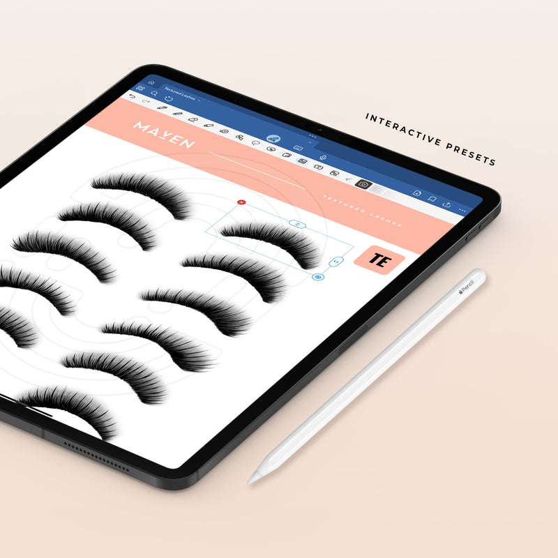 Textured Lashes - Digital Lash Maps - Design Presets