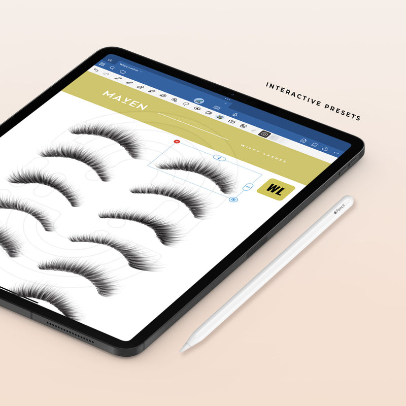 Wispy Lashes - Digital Lash Maps - Design Presets