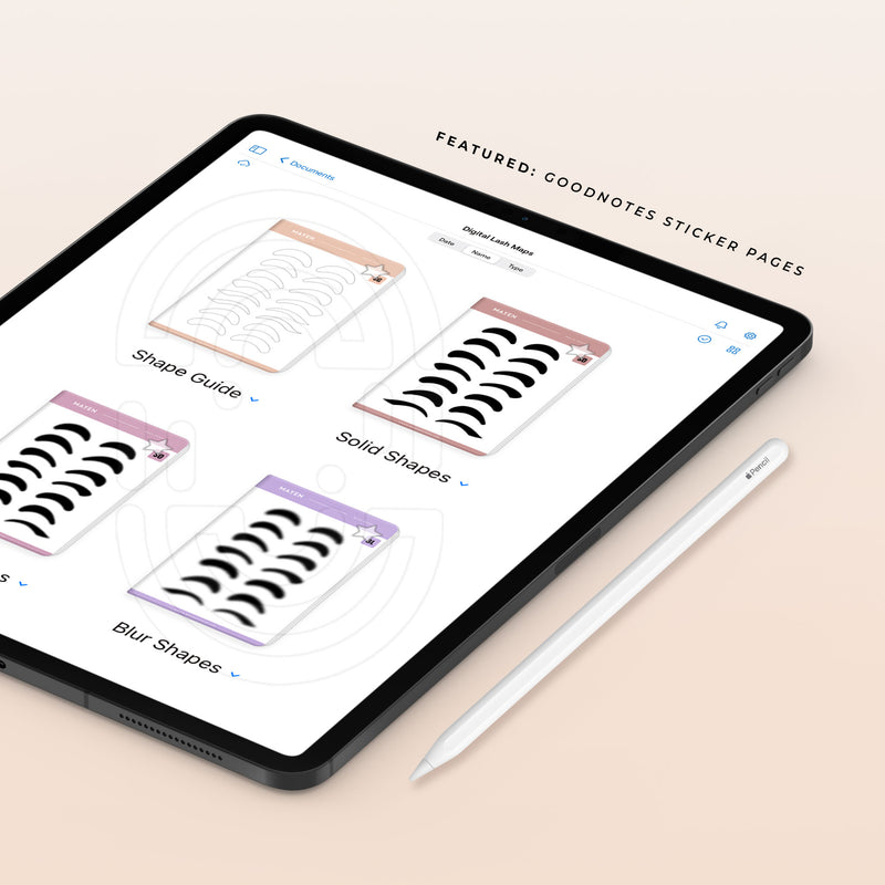 Lash Shapes Collection - Digital Lash Maps