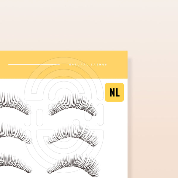 Natural Lashes - Digital Lash Maps - Design Presets