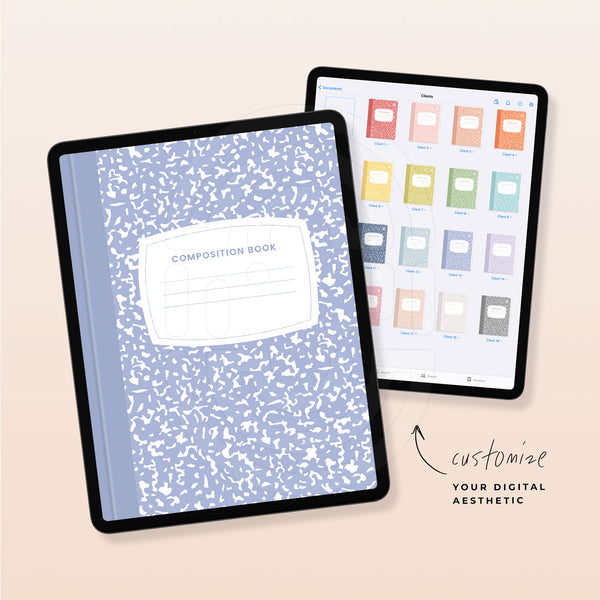 Composition Book (Rainbow Collection) - Digital Notebook Cover for GoodNotes App