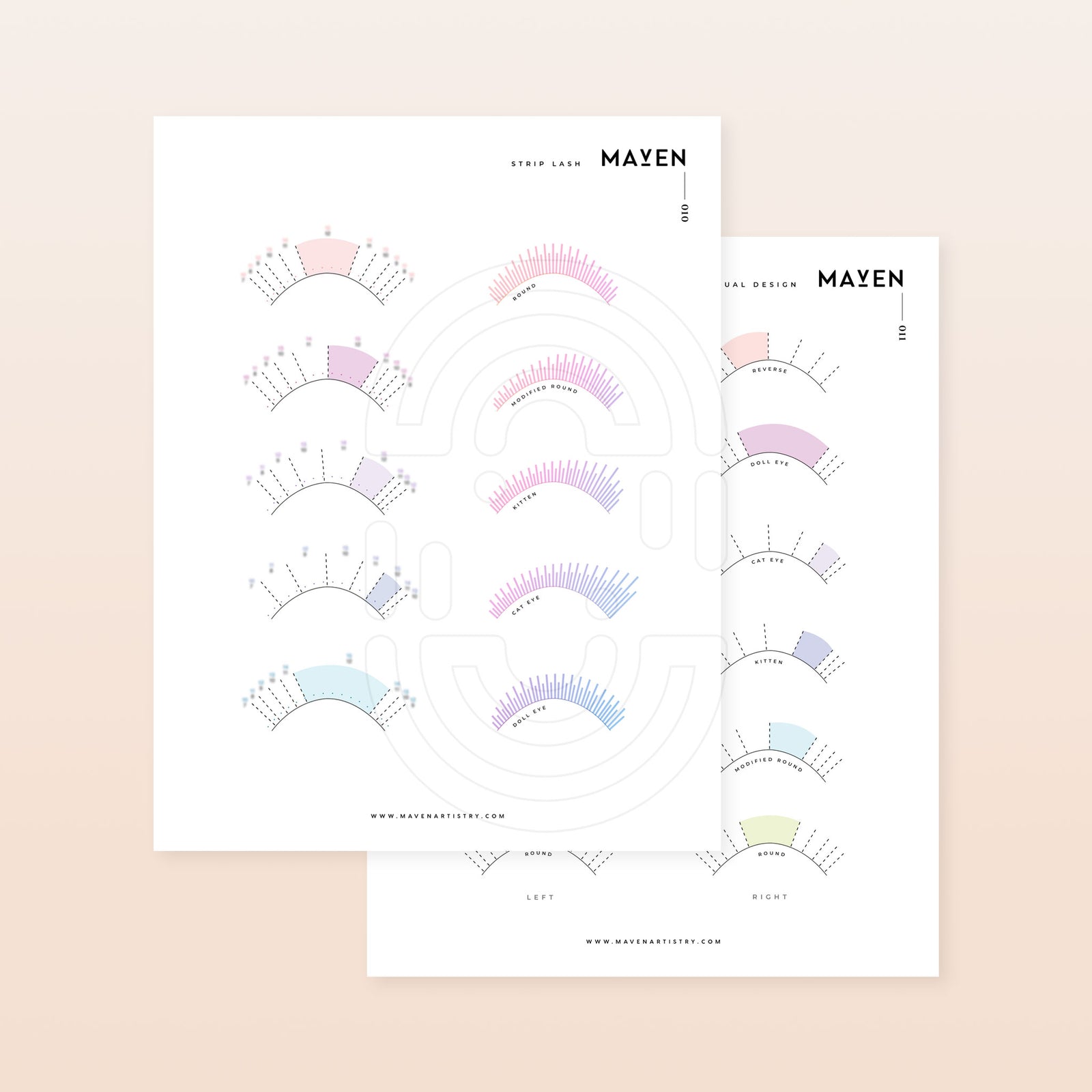 Lash Practice Charts - Complete Collection | Maven Artistry lash-practice-charts-complete-collection-maven-artistry